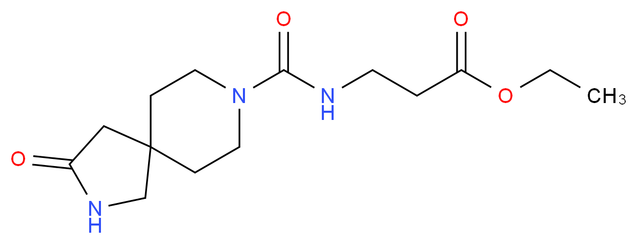 ethyl 3-{[(3-oxo-2,8-diazaspiro[4.5]dec-8-yl)carbonyl]amino}propanoate_Molecular_structure_CAS_)
