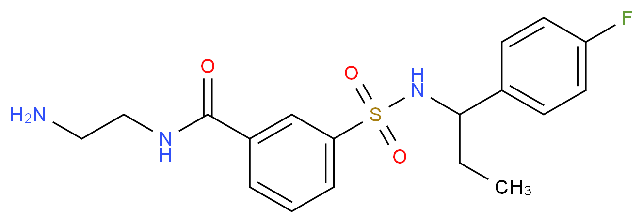 N-(2-aminoethyl)-3-({[1-(4-fluorophenyl)propyl]amino}sulfonyl)benzamide_Molecular_structure_CAS_)