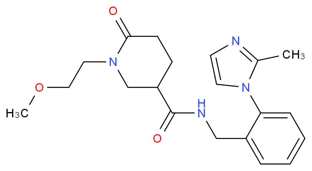1-(2-methoxyethyl)-N-[2-(2-methyl-1H-imidazol-1-yl)benzyl]-6-oxo-3-piperidinecarboxamide_Molecular_structure_CAS_)