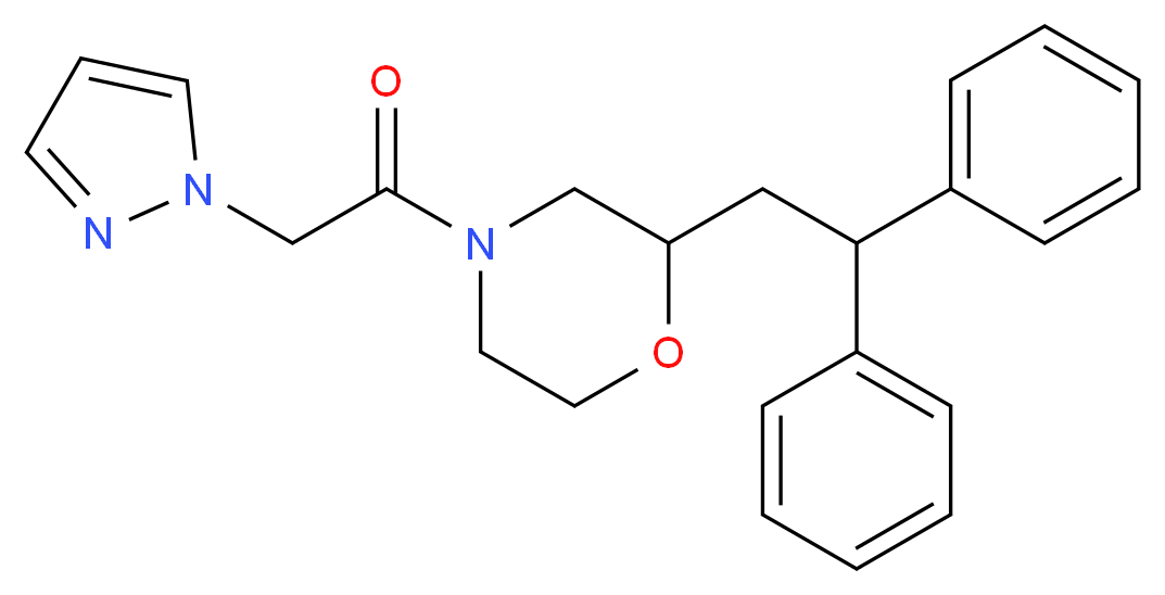 2-(2,2-diphenylethyl)-4-(1H-pyrazol-1-ylacetyl)morpholine_Molecular_structure_CAS_)