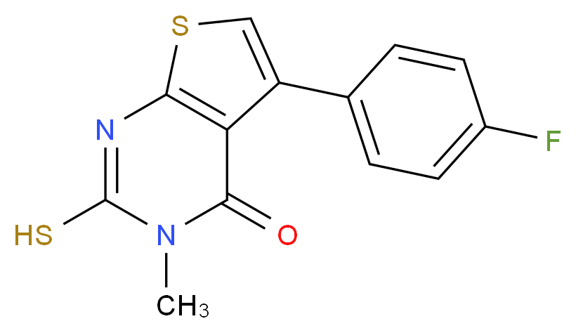5-(4-fluorophenyl)-2-mercapto-3-methylthieno[2,3-d]pyrimidin-4(3H)-one_Molecular_structure_CAS_)