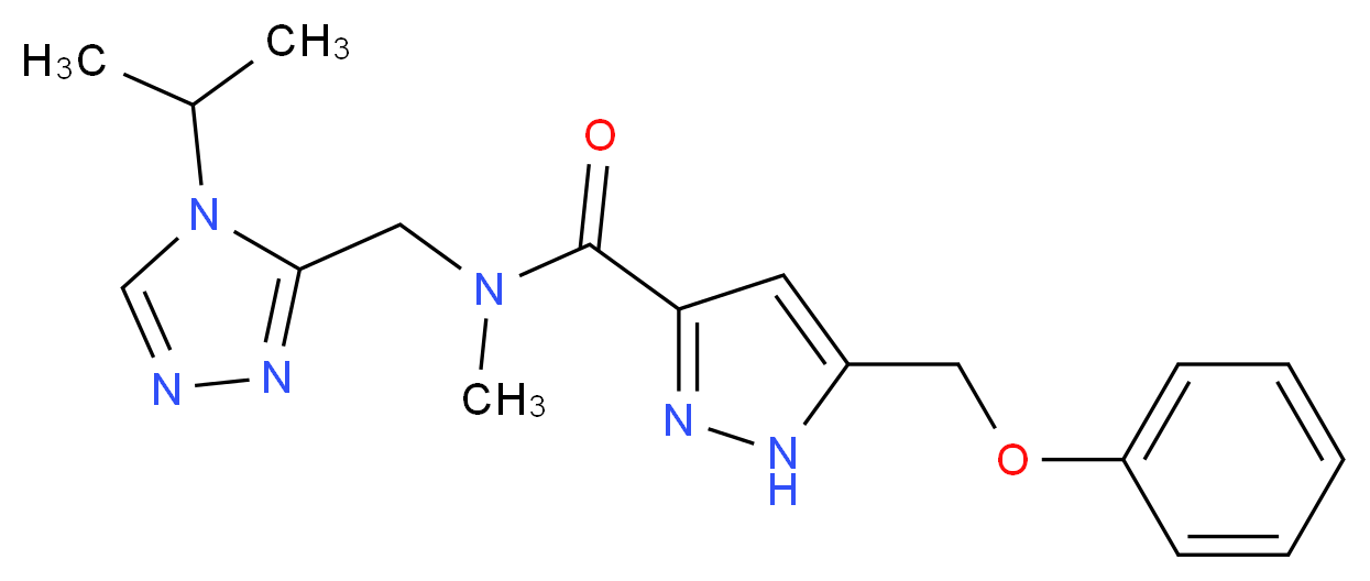 N-[(4-isopropyl-4H-1,2,4-triazol-3-yl)methyl]-N-methyl-5-(phenoxymethyl)-1H-pyrazole-3-carboxamide_Molecular_structure_CAS_)