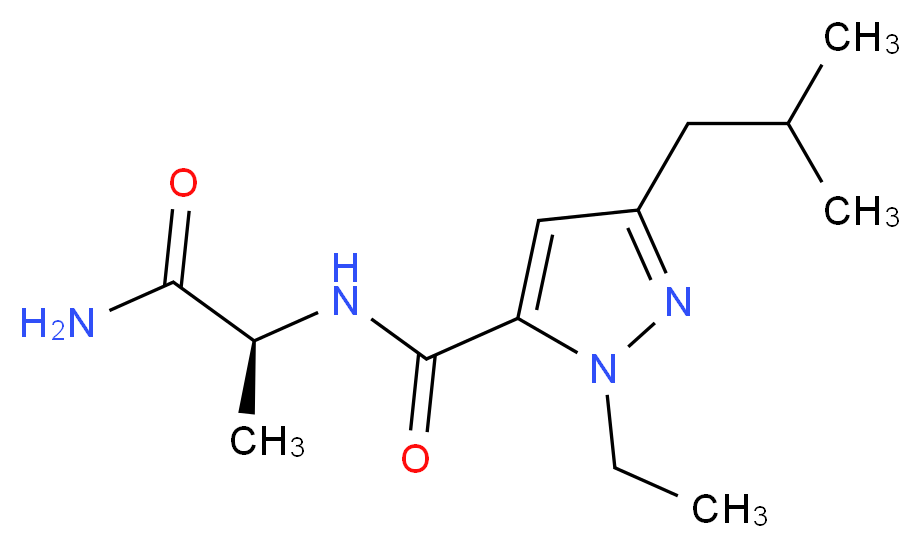 N-[(1S)-2-amino-1-methyl-2-oxoethyl]-1-ethyl-3-isobutyl-1H-pyrazole-5-carboxamide (non-preferred name)_Molecular_structure_CAS_)