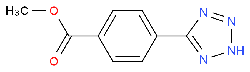 methyl 4-(2H-1,2,3,4-tetrazol-5-yl)benzoate_Molecular_structure_CAS_)