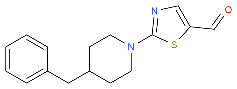 2-(4-Benzylpiperidino)-1,3-thiazole-5-carbaldehyde_Molecular_structure_CAS_)