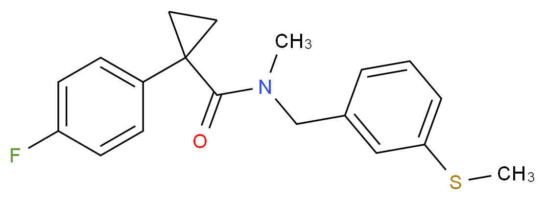 1-(4-fluorophenyl)-N-methyl-N-[3-(methylthio)benzyl]cyclopropanecarboxamide_Molecular_structure_CAS_)
