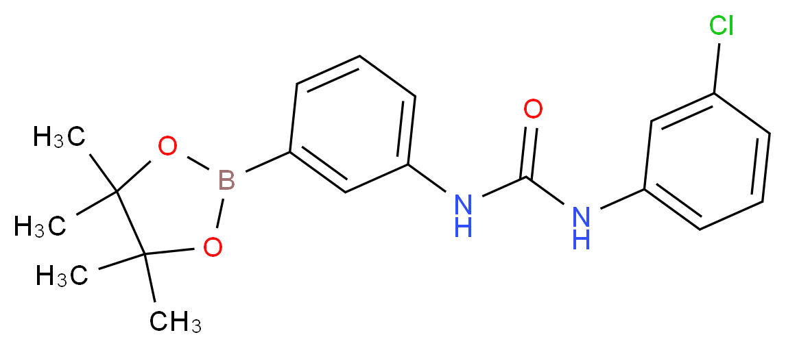 1-(3-Chlorophenyl)-3-(3-(4,4,5,5-tetramethyl-1,3,2-dioxaborolan-2-yl)phenyl)urea_Molecular_structure_CAS_874302-01-9)