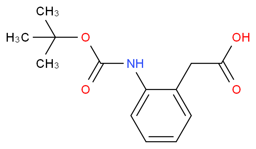 2-(2-{[(tert-butoxy)carbonyl]amino}phenyl)acetic acid_Molecular_structure_CAS_)