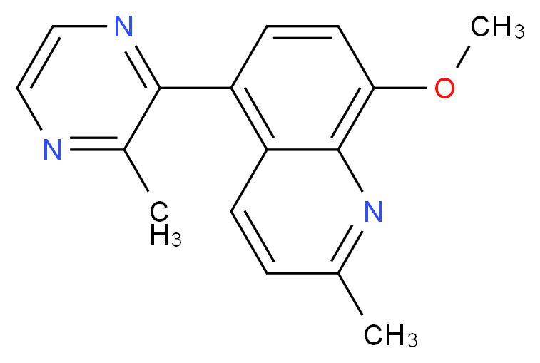 8-methoxy-2-methyl-5-(3-methyl-2-pyrazinyl)quinoline_Molecular_structure_CAS_)