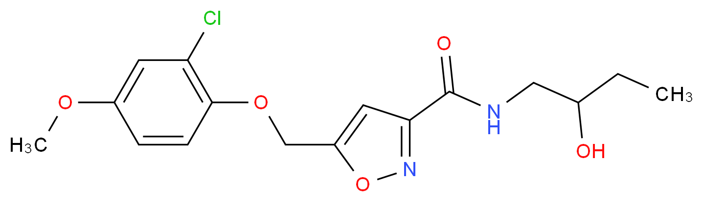 5-[(2-chloro-4-methoxyphenoxy)methyl]-N-(2-hydroxybutyl)isoxazole-3-carboxamide_Molecular_structure_CAS_)