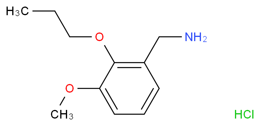(3-Methoxy-2-propoxyphenyl)methanamine hydrochloride_Molecular_structure_CAS_)