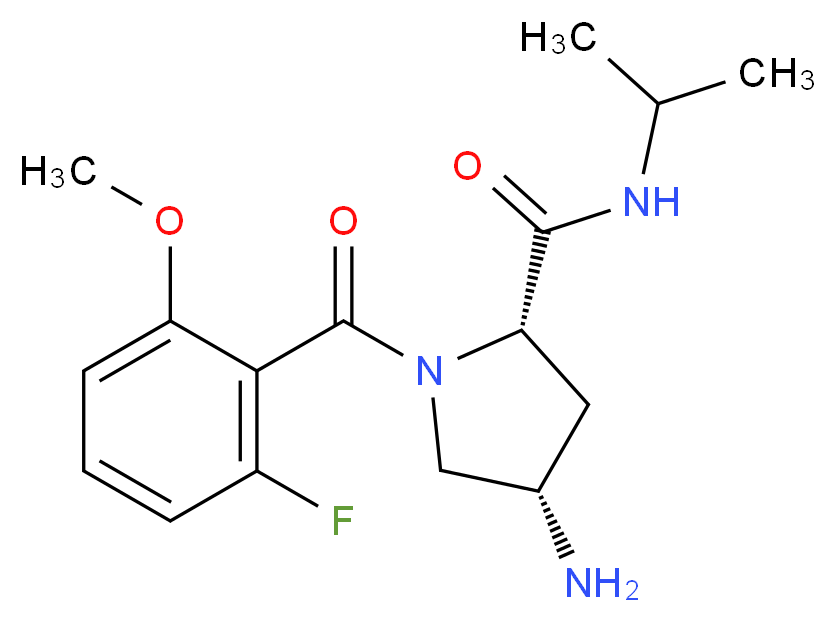 (4S)-4-amino-1-(2-fluoro-6-methoxybenzoyl)-N-isopropyl-L-prolinamide_Molecular_structure_CAS_)