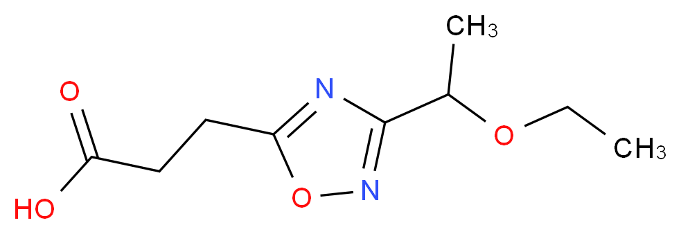 3-[3-(1-ethoxyethyl)-1,2,4-oxadiazol-5-yl]propanoic acid_Molecular_structure_CAS_)