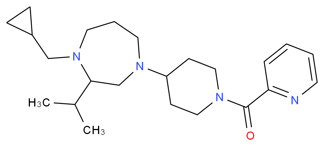 1-(cyclopropylmethyl)-2-isopropyl-4-[1-(pyridin-2-ylcarbonyl)piperidin-4-yl]-1,4-diazepane_Molecular_structure_CAS_)