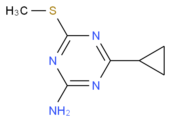 4-cyclopropyl-6-(methylthio)-1,3,5-triazin-2-amine_Molecular_structure_CAS_175204-57-6)