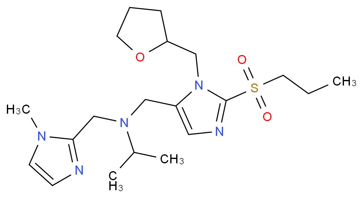 N-[(1-methyl-1H-imidazol-2-yl)methyl]-N-{[2-(propylsulfonyl)-1-(tetrahydro-2-furanylmethyl)-1H-imidazol-5-yl]methyl}-2-propanamine_Molecular_structure_CAS_)