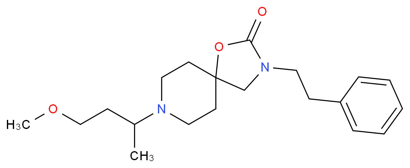 8-(3-methoxy-1-methylpropyl)-3-(2-phenylethyl)-1-oxa-3,8-diazaspiro[4.5]decan-2-one_Molecular_structure_CAS_)