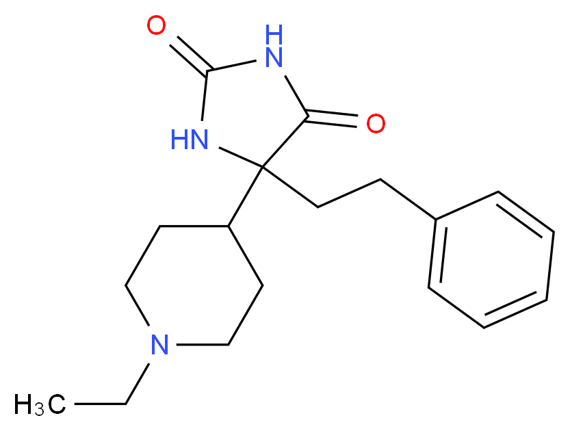 5-(1-ethyl-4-piperidinyl)-5-(2-phenylethyl)-2,4-imidazolidinedione_Molecular_structure_CAS_)