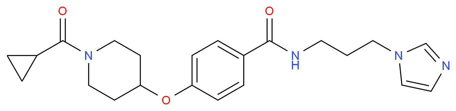 4-{[1-(cyclopropylcarbonyl)-4-piperidinyl]oxy}-N-[3-(1H-imidazol-1-yl)propyl]benzamide_Molecular_structure_CAS_)