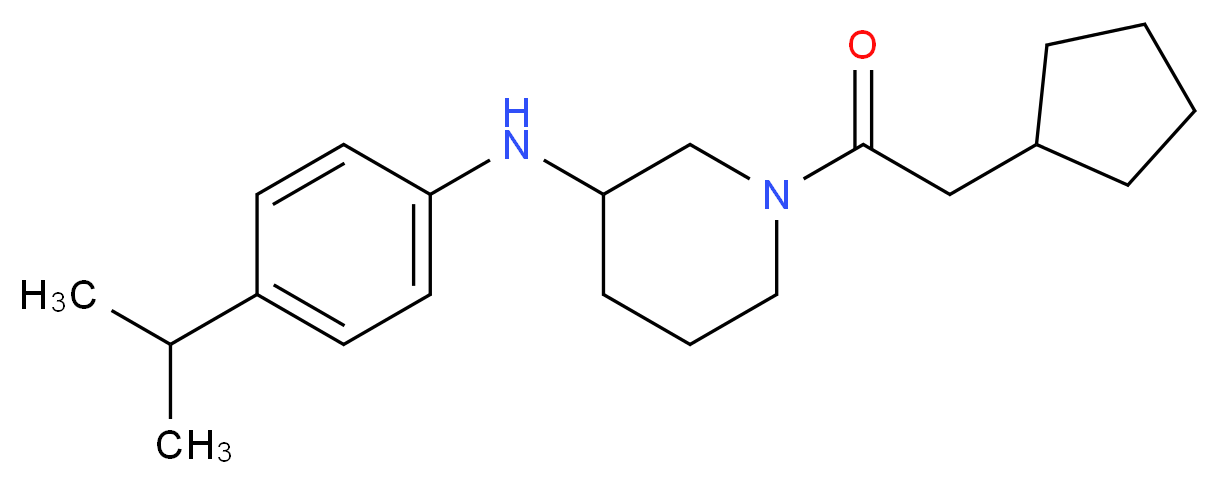 1-(cyclopentylacetyl)-N-(4-isopropylphenyl)-3-piperidinamine_Molecular_structure_CAS_)