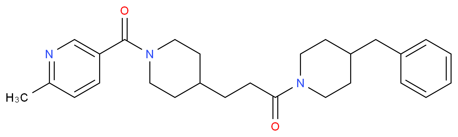 5-({4-[3-(4-benzyl-1-piperidinyl)-3-oxopropyl]-1-piperidinyl}carbonyl)-2-methylpyridine_Molecular_structure_CAS_)