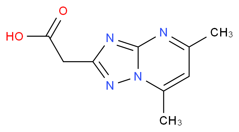 2-(5,7-dimethyl-[1,2,4]triazolo[1,5-a]pyrimidin-2-yl)acetic acid_Molecular_structure_CAS_)
