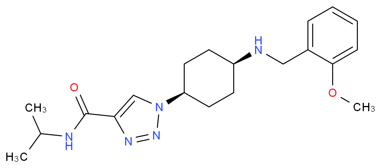 N-isopropyl-1-{cis-4-[(2-methoxybenzyl)amino]cyclohexyl}-1H-1,2,3-triazole-4-carboxamide_Molecular_structure_CAS_)