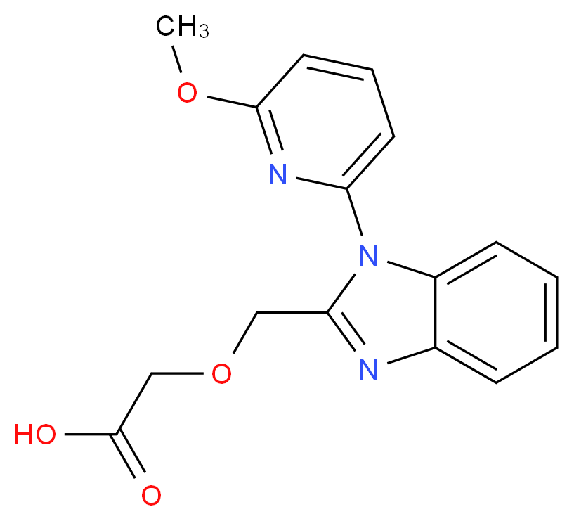 {[1-(6-methoxypyridin-2-yl)-1H-benzimidazol-2-yl]methoxy}acetic acid_Molecular_structure_CAS_)