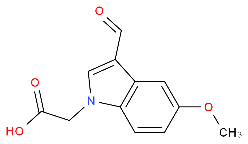 (3-Formyl-5-methoxy-1H-indol-1-yl)acetic acid_Molecular_structure_CAS_)