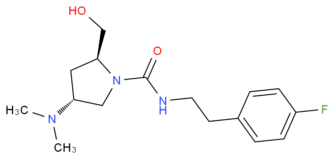 (2S,4R)-4-(dimethylamino)-N-[2-(4-fluorophenyl)ethyl]-2-(hydroxymethyl)pyrrolidine-1-carboxamide_Molecular_structure_CAS_)