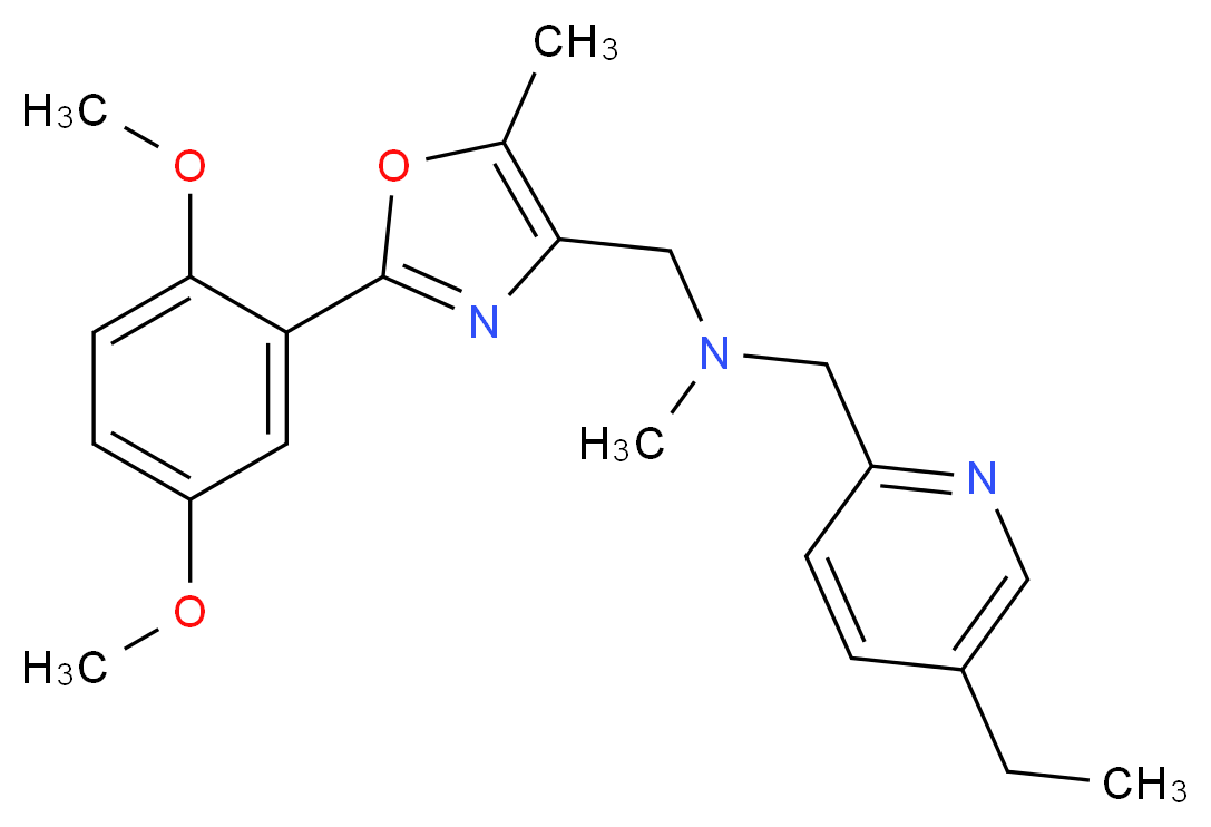 1-[2-(2,5-dimethoxyphenyl)-5-methyl-1,3-oxazol-4-yl]-N-[(5-ethyl-2-pyridinyl)methyl]-N-methylmethanamine_Molecular_structure_CAS_)