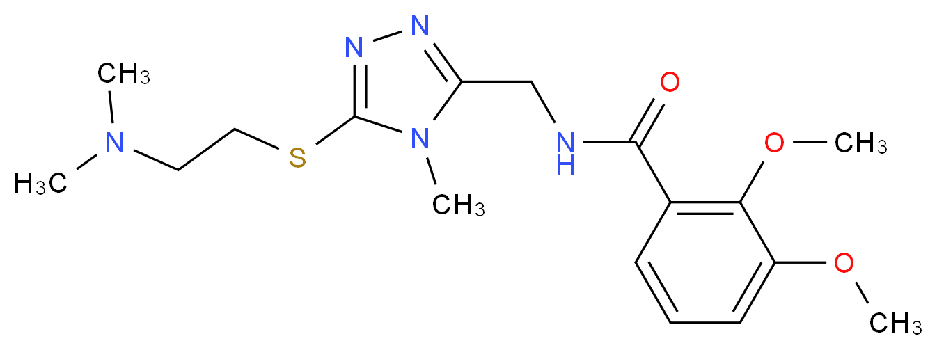 N-[(5-{[2-(dimethylamino)ethyl]thio}-4-methyl-4H-1,2,4-triazol-3-yl)methyl]-2,3-dimethoxybenzamide_Molecular_structure_CAS_)