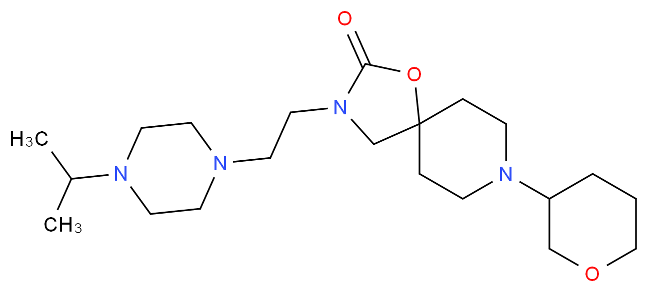 3-[2-(4-isopropylpiperazin-1-yl)ethyl]-8-(tetrahydro-2H-pyran-3-yl)-1-oxa-3,8-diazaspiro[4.5]decan-2-one_Molecular_structure_CAS_)