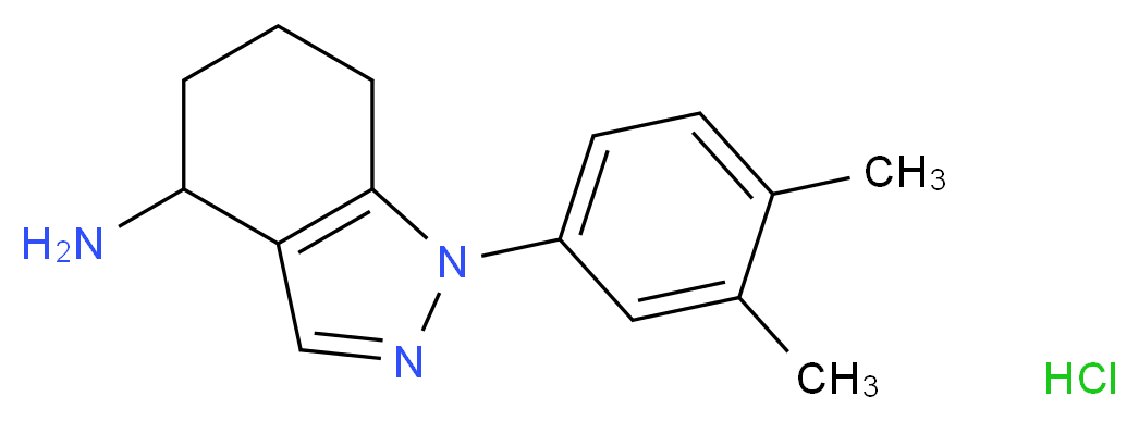1-(3,4-Dimethylphenyl)-4,5,6,7-tetrahydro-1H-indazol-4-amine hydrochloride_Molecular_structure_CAS_)