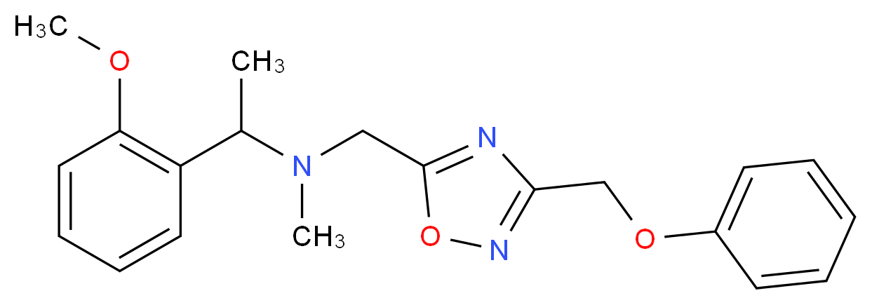 1-(2-methoxyphenyl)-N-methyl-N-{[3-(phenoxymethyl)-1,2,4-oxadiazol-5-yl]methyl}ethanamine_Molecular_structure_CAS_)