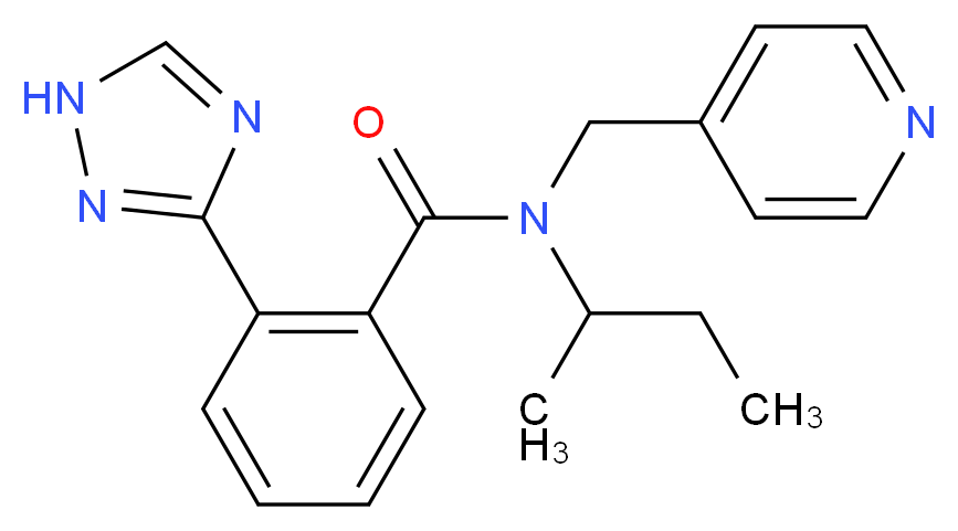 N-(sec-butyl)-N-(pyridin-4-ylmethyl)-2-(1H-1,2,4-triazol-3-yl)benzamide_Molecular_structure_CAS_)