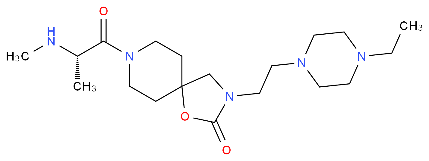 3-[2-(4-ethylpiperazin-1-yl)ethyl]-8-(N-methyl-L-alanyl)-1-oxa-3,8-diazaspiro[4.5]decan-2-one_Molecular_structure_CAS_)