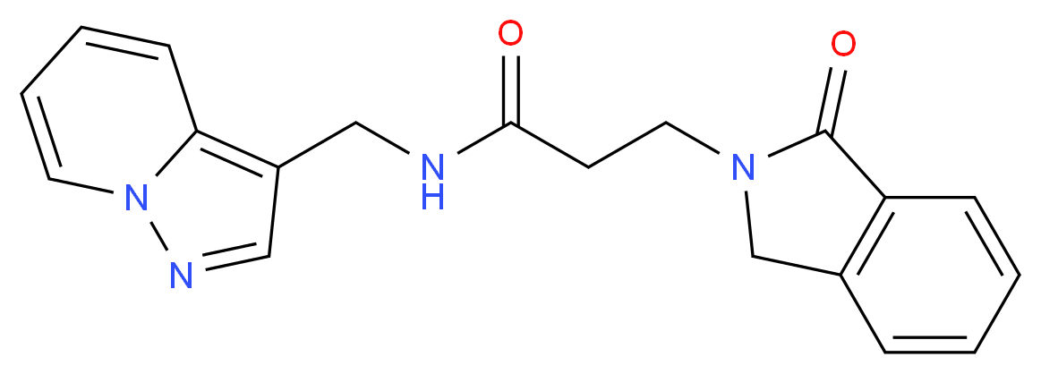 3-(1-oxo-1,3-dihydro-2H-isoindol-2-yl)-N-(pyrazolo[1,5-a]pyridin-3-ylmethyl)propanamide_Molecular_structure_CAS_)