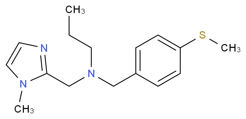 N-[(1-methyl-1H-imidazol-2-yl)methyl]-N-[4-(methylthio)benzyl]propan-1-amine_Molecular_structure_CAS_)