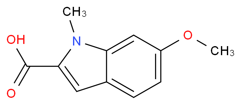 6-Methoxy-1-methyl-1H-indole-2-carboxylic acid_Molecular_structure_CAS_)