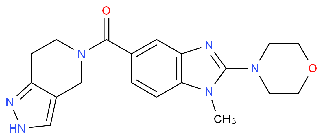 5-{[1-methyl-2-(4-morpholinyl)-1H-benzimidazol-5-yl]carbonyl}-4,5,6,7-tetrahydro-2H-pyrazolo[4,3-c]pyridine_Molecular_structure_CAS_)