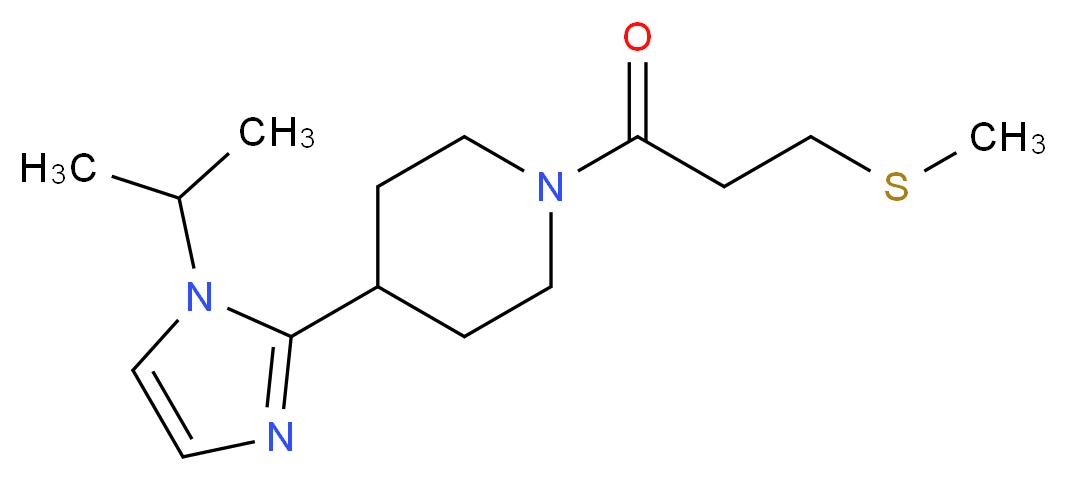 4-(1-isopropyl-1H-imidazol-2-yl)-1-[3-(methylthio)propanoyl]piperidine_Molecular_structure_CAS_)