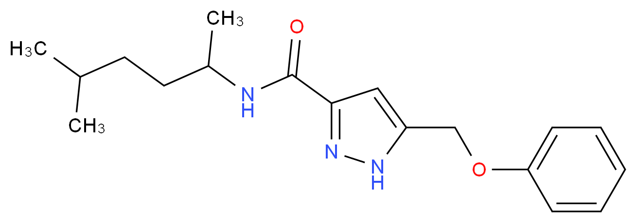 N-(1,4-dimethylpentyl)-5-(phenoxymethyl)-1H-pyrazole-3-carboxamide_Molecular_structure_CAS_)
