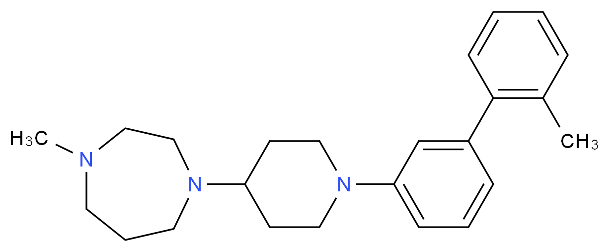 1-methyl-4-[1-(2'-methylbiphenyl-3-yl)piperidin-4-yl]-1,4-diazepane_Molecular_structure_CAS_)
