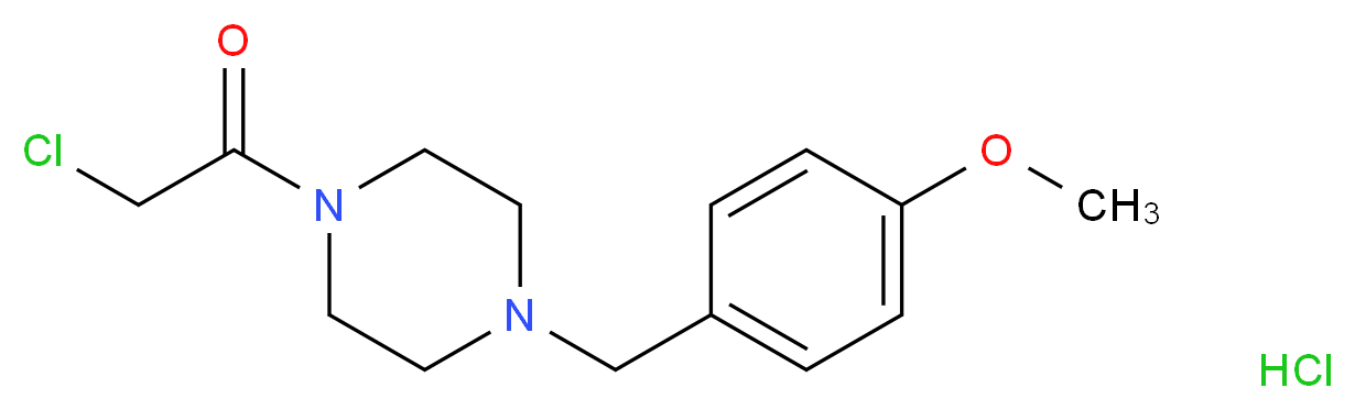 2-chloro-1-{4-[(4-methoxyphenyl)methyl]piperazin-1-yl}ethan-1-one hydrochloride_Molecular_structure_CAS_)
