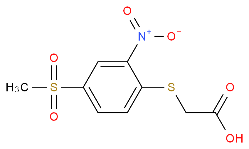 {[4-(methylsulfonyl)-2-nitrophenyl]thio}acetic acid_Molecular_structure_CAS_99358-36-8)