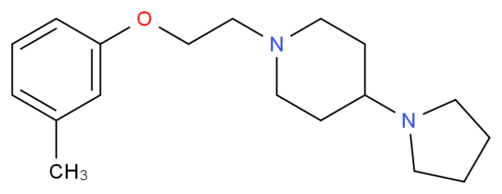 1-[2-(3-methylphenoxy)ethyl]-4-(1-pyrrolidinyl)piperidine_Molecular_structure_CAS_)