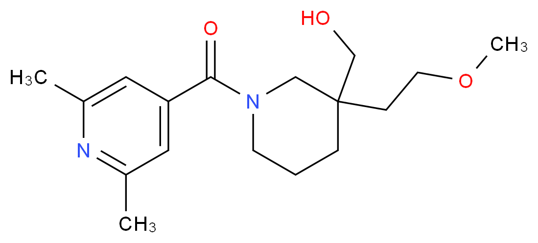 [1-(2,6-dimethylisonicotinoyl)-3-(2-methoxyethyl)-3-piperidinyl]methanol_Molecular_structure_CAS_)