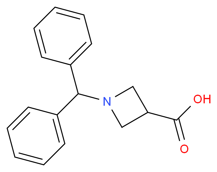 1-Benzhydrylazetidine-3-carboxylic acid_Molecular_structure_CAS_)