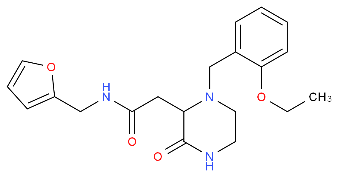 2-[1-(2-ethoxybenzyl)-3-oxo-2-piperazinyl]-N-(2-furylmethyl)acetamide_Molecular_structure_CAS_)